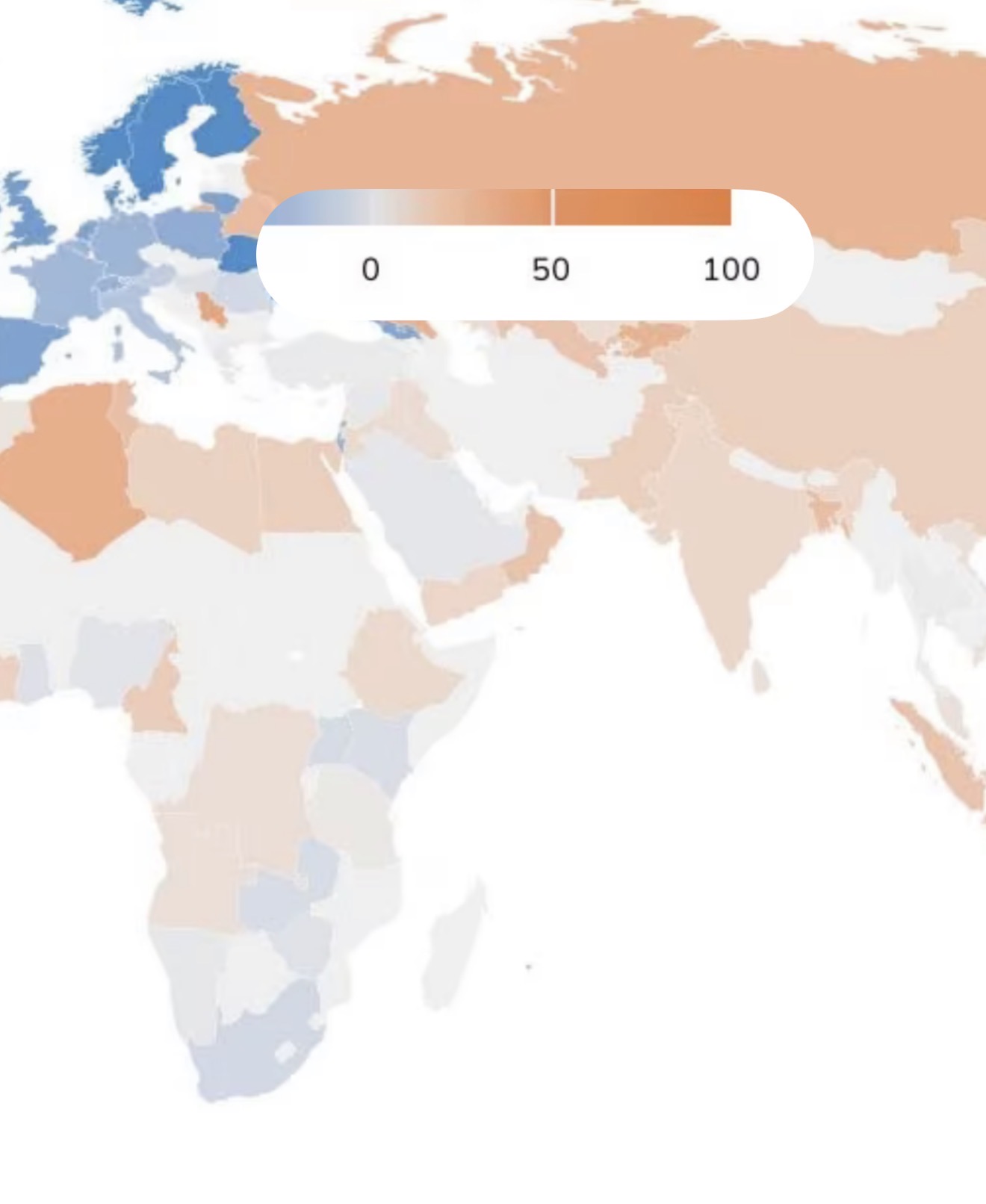 Map with the colour scale put over Russia. The similar colour in the scale would be around ~30%.